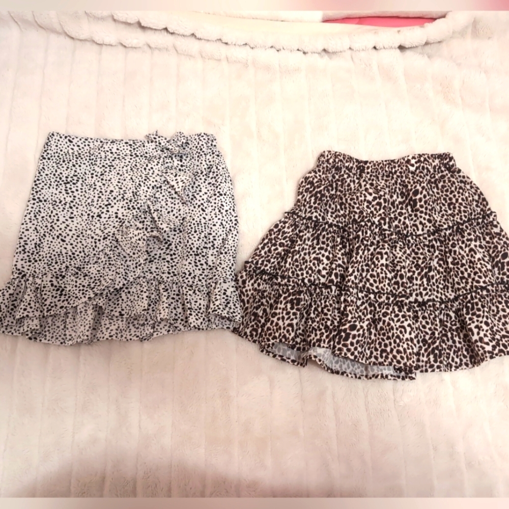 Shein Lot of 2 Animal‎ Print Girls Skirts Size 11/12